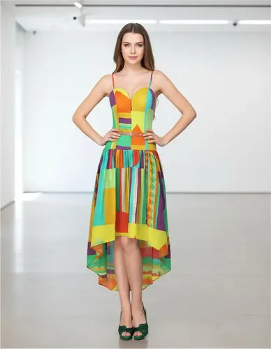 Vestidos Fiesta Más Corto Adelante  Modelo Ep 15 Amarillo 8