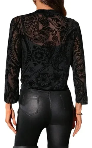 Bolero Transparente Top Blusa Mujer Chaqueta Corta  Bb 55