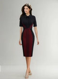 Vestido Ajustado Bodycon Cóctel Oficina Va 391 Negro M