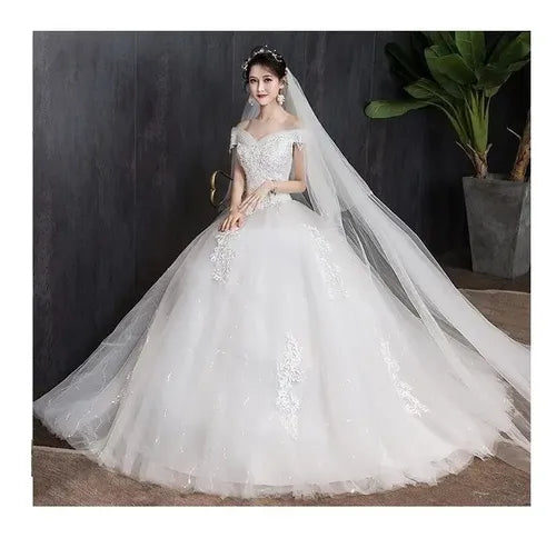 Vestido Novia Marfil Ivory Princesa Corset Nf 11