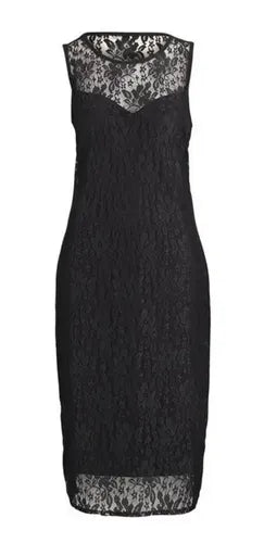 Vestido Negro De Encajes Vg 05