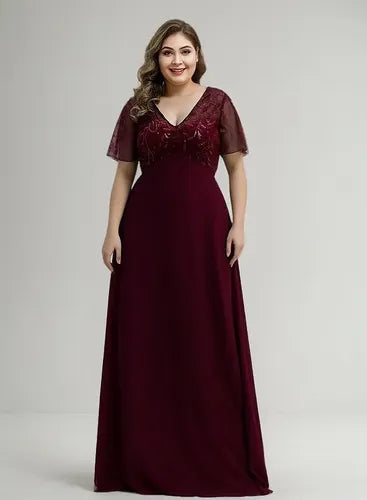 Vestido Fiesta Largo Graduación Gala Talla Grande Ep 129