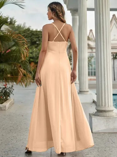 Vestido Fiesta Largo Dama De Honor Graduación Ep 434