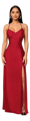 Vestido Dama De Honor Espalda Descubierta Fiesta Va 624