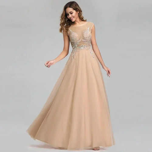 Vestido Fiesta Graduación Largo Transparencia Ep 177