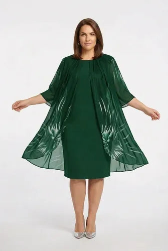 Vestido evasé midi talla grande