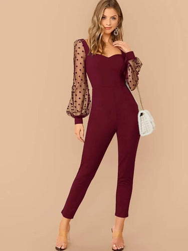 Entero Jumpsuit Mono Mameluco Con Mangas Fiesta  El 80