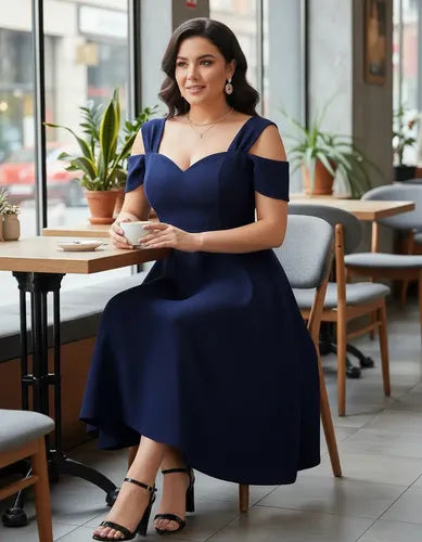 Vestido Mujer Talla Grande Acampanado Vg 158