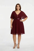 Vestido corto multicolor gasa lentejuela talla grande
