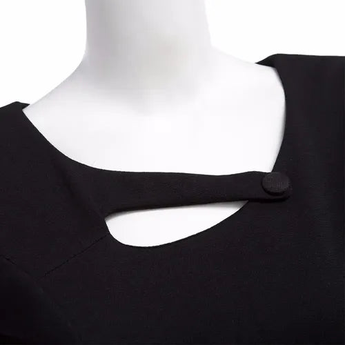 Vestido  Peplum Coctel Oficina Con Manga Va 161