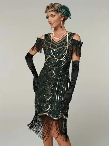 Vestido De Baile Retro Gatsby, Años 20 Charleston  Va 627