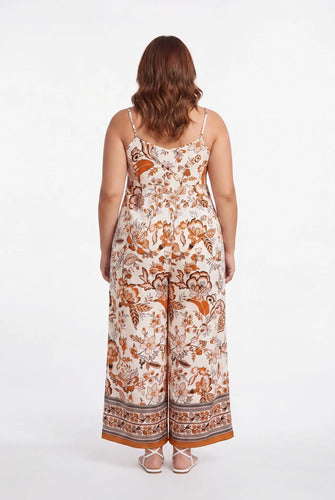 Mono naranja con estampado en talla grande