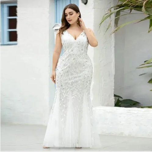 Vestido De Novia Sirena Lentejuelas Ne 143