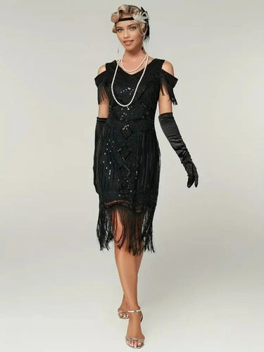 Vestido De Baile Retro Gatsby, Años 20 Charleston  Va 627