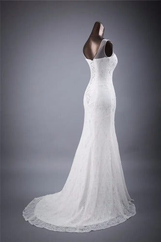 Vestido Adulto Mujer De Novia Encaje Sirena Np 02