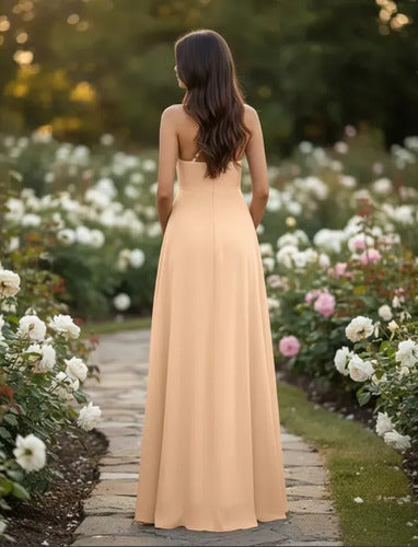 Vestido Fiesta Largo Dama De Honor Graduación Ep 434