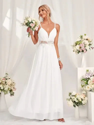 Vestido De Novia Forrado Gasa Delpilar Ns 07
