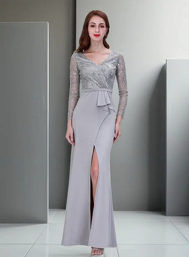 Vestidos Fiesta Madrina Noche Largo Talla Ep 164