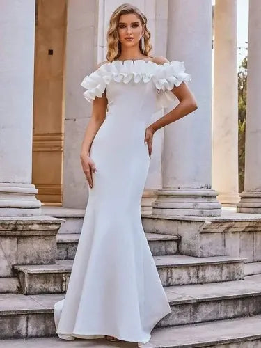 Vestido Novia Blanco Largo Sirena Ne 22