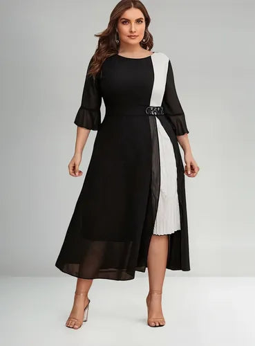 Vestido Mujer Fiesta Gasa Talla Grande Vg 90