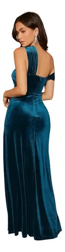 Vestido Largo Strapless Sexy  Ajustado Abertura Muslo Va 608