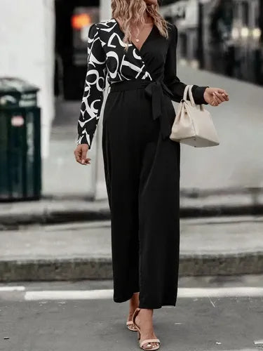 Entero Jumpsuit Mono Manga Larga Fiesta  El 130 Negro S