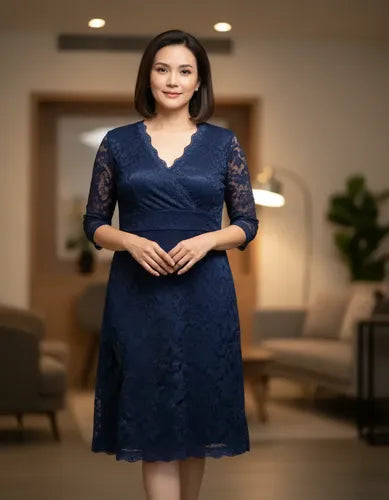 Vestido Grande Encaje Negro Vg 23