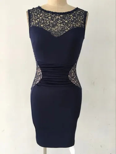 Vestido Azul Mujer Corto Fiesta Lentejuelas Va 211 Azul S