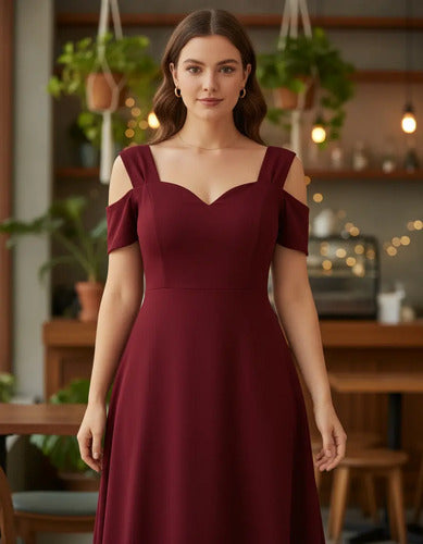 Vestido Mujer Talla Grande Acampanado Vg 158