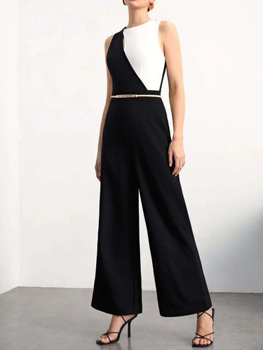 Entero Jumpsuit Mono Fiesta Pierna Ancha Sin Cinturón El 162