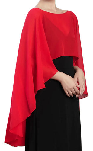 Bolero Capa Novia Gasa Chal Tapado Fiesta Bb 03