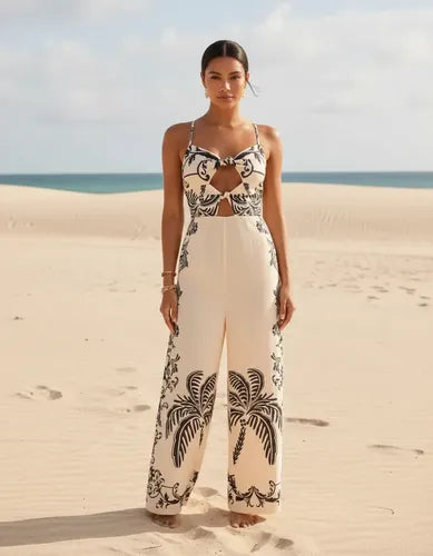 Entero Jumpsuit Estampado Mono Paisley Retro Bohemio El 173