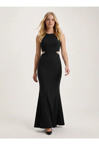 Vestido largo corte sirena escote bote