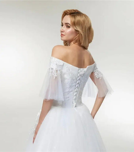 Vestido De Novia Marfil Ivory Princesa Nf 03