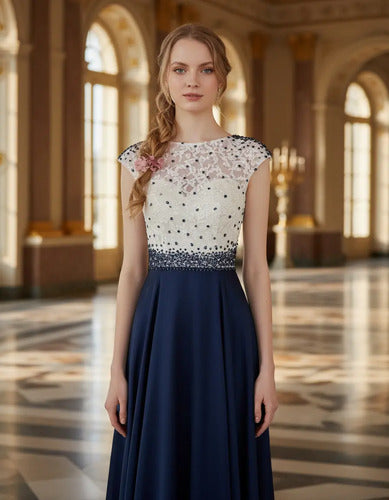 Vestidos Fiesta Largo Azul Ep 401
