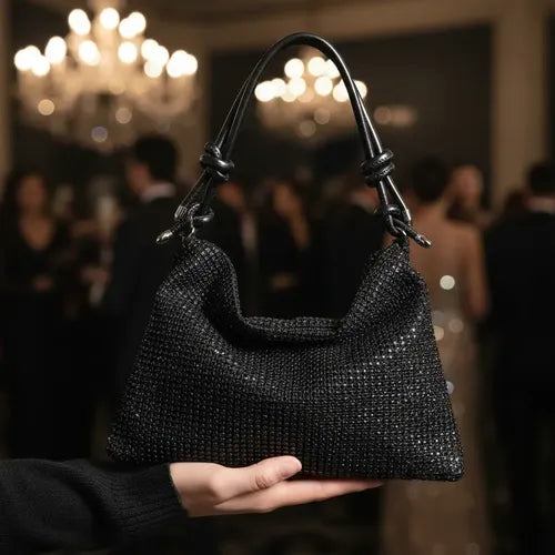 Cartera Clutch Brillosa Delpilar Ct 13 Mujer Noche