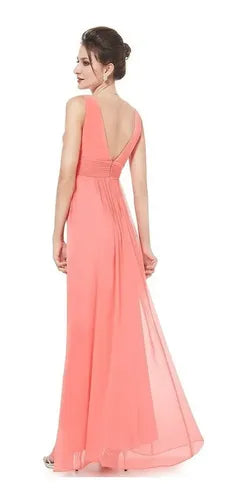 Vestido Fiesta Largo Gasa Varios Colores Ep 46