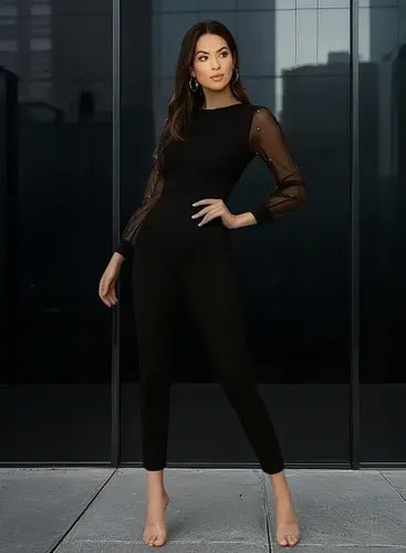 Entero Jumpsuit Mono Negro Fiesta  El 54