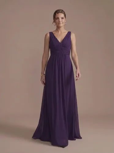 Vestido de gasa largo al tobillo