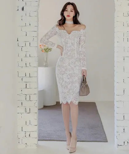 Vestido Formal Coctel Fiesta Pequeño Encaje Mangas Va 439