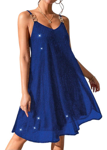 Vestido Fiesta Hombros Descubiertos Lentejuelas Vl 70