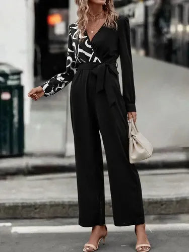 Entero Jumpsuit Mono Manga Larga Fiesta  El 130 Negro S
