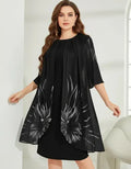 Vestido Fiesta Talla Grande  Negro Vg 48
