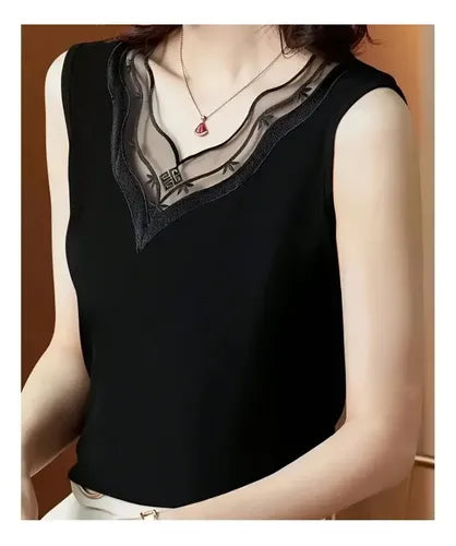 Top Polera Remera Blusa Mujer Fiesta Bb 69 Negro S