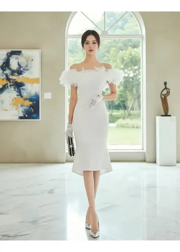 Vestido Blanco Novia Civil Fiesta Nh 01