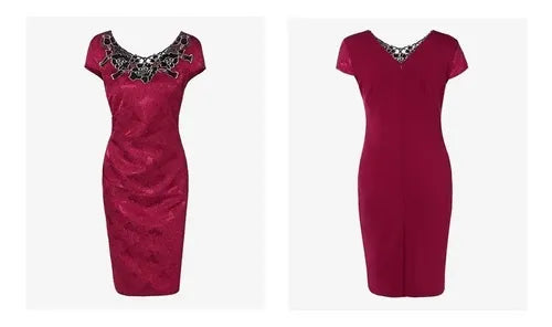 Vestido Rojo Fiesta Modelo Va 230 Rojo Xl