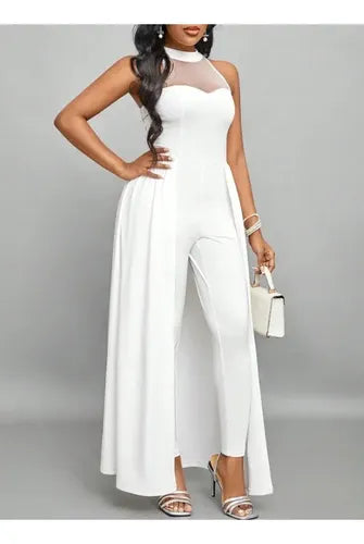 Entero Novia Jumpsuit Mono Fiesta Faldón  El 64 Blanco S