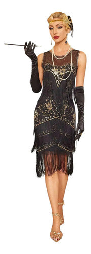 Vestido De Baile Retro Gatsby, Años 20 Charleston  Va 610