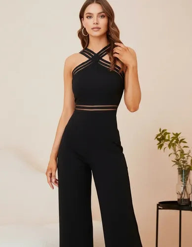 Entero Jumpsuit Mono Negro Fiesta  El 129