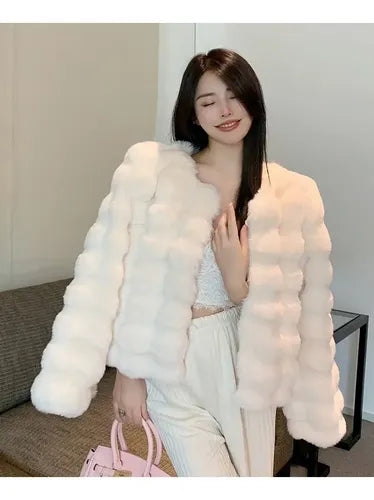 Elegante  Chaqueta Capa Bolero Piel Fiesta Bb 12